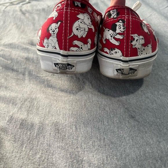 DISNEY Vans Red and White Dalmatian Print Sneakers - Picture 3 of 8